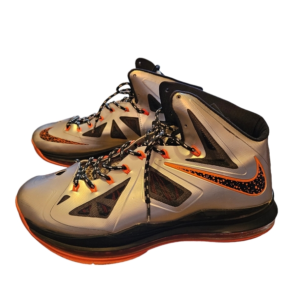 Nike Lebron X Lava Size 12 - Picture 4 of 10